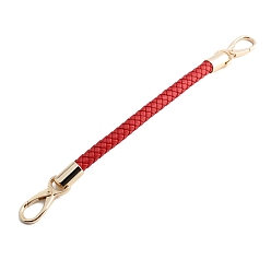 Red Imitation Leather Braided Bag Handles, Bag Straps, Red, 30cm