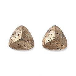 Pyrite Natural Pyrite Cabochons, Faceted, Triangle, 12x12x4mm