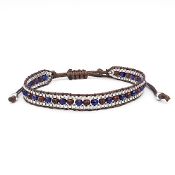 Sienna Polyster Braided Bead Bracelets, Adjustable Bracelet, Sienna, Inner Diameter: 2-3/8 inch(6cm), 1Pc/Bag