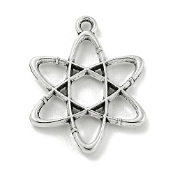 Antique Silver Tibetan Style Alloy Pendants, Star Charms, Nickel, Antique Silver, 25x19.5x2mm, Hole: 1.6mm