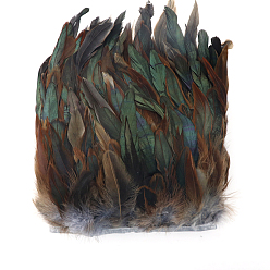 Серый Отделка бахромы из петушиных перьев, аксессуары для костюма, окрашенные, серые, 5~7 дюйм (127~178 мм), около 10.94 ярдов (10 м) / мешок