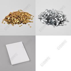 Couleur Mélangete 160g 2 cabochons en plastique de couleurs, étoiles, couleur mixte, 5.5x5.5x0.2mm, environ 80 g / couleur