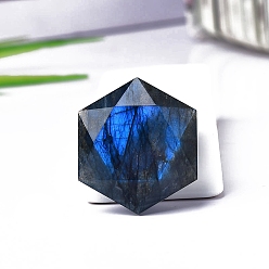 Лабрадорита Натуральный лабрадорит, фигурки со звездой Давида, статуэтки для украшения рабочего стола для домашнего офиса, 30 мм