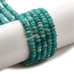 Turquoise Natural Dolomite Beads Strands, with Synthetic Opal, Dyed, Rondelle, Turquoise, 4x2mm, Hole: 0.7mm, about 177pcs/strand, 15.94''(40.5cm)