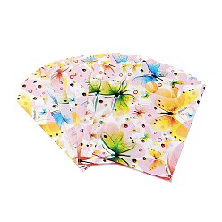 Butterfly 50Pcs Rectangle Plastic Gift Bag, Candy Shopping Packaging Bags, Butterfly, 15x9cm, about 45~50pcs/bag