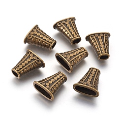 Antique Bronze Tibetan Style Alloy Bead Cones, For Tassels Pendant, Antique Bronze, Lead Free & Cadmium Free, 17mm wide, 18mm long, 9mm thick, hole: 4mm