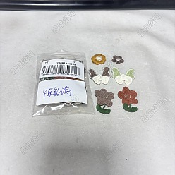 (52) Непрозрачная лаванда 30 шт. 6 стили цветок компьютерная вышивка ткань термонаклейки нашивки, наклеить патч, аксессуары для костюма, аппликация, разноцветные, 15~33x15~30x1.5~2 мм, 5 шт / стиль