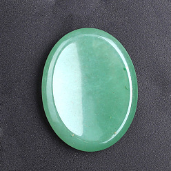 Зеленый Авантюрин Натуральный зеленый массажный камень авантюрин, камень беспокойства большой палец, карманные пальмовые камни, для отдыха, боли, овальные, 45x35x8 мм