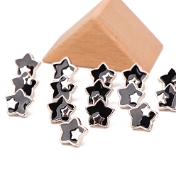 Star Resin Shank Buttons, Enamel Shank Buttons for DIY Sewing Crafts, Star, 10~20mm