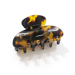 Tortoiseshell Tortoise Shell Hair Clip for Women, 6cm Barrette Claw Clamp with Acetic Acid Resin Texture, Fashionable Hair Accessories