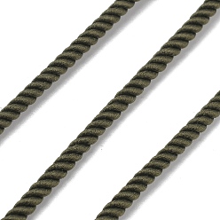 Цвет Оливы Круглый полиэфирный шнур, витой шнур, для переезда, кемпинг, приключение на открытом воздухе, скалолазание, садоводство, оливковый, 3 мм