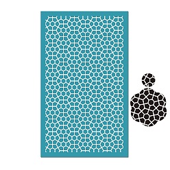 Hexagon Rectangle Polyester Screen Printing Stencil, for Painting on Wood, DIY Decoration T-Shirt Fabric, Hexagon, 15x9cm