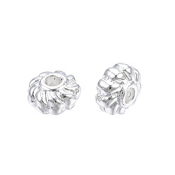 Silver Tibetan Style Alloy Spacer Beads, Cadmium Free & Lead Free, Gear, Silver, 4x2mm, Hole: 1mm, about 12500pcs/1000g