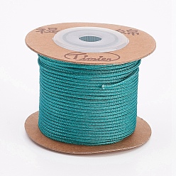 Light Sea Green Nylon Cords, String Threads Cords, Round, Light Sea Green, 1.5mm, about 27.34 yards(25m)/roll