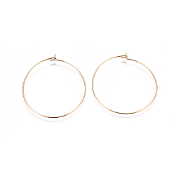 Golden 304 Stainless Steel Hoop Earrings Findings, Wine Glass Charms Findings, Golden, 39x0.6mm, 22 Gauge
