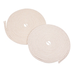 PapayaWhip Twisted Cotton Cord, Lamp Wick Round Cotton Rope, Cotton Wick, DIY Physical Material, PapayaWhip, 4mm/4.8mm, about 50m/set
