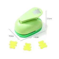 Bear Plastic Paper Craft Hole Punches, Paper Puncher for DIY Paper Cutter Crafts & Scrapbooking, Bear, 49x72x56mm