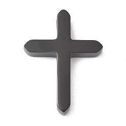 Черный 304 подвески из нержавеющей стали, крестик, ионное покрытие (ip), чёрные, 27x20x4 мм, отверстие : 3 мм