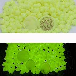 Champagne Yellow Luminous Sealing Wax Particles, for Retro Seal Stamp, Star, Champagne Yellow, Packing: 125x90mm