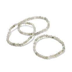Labradorite Natural Labradorite Beaded Stretch Bracelets, Round, Beads: 4~5mm, Inner Diameter: 2-1/4 inch(5.65cm)