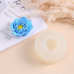 Flower DIY 3D Flower Candle Silicone Molds, Candle Making Tool, Perfume Plaster Molds, Peony Pattern, 7x3cm