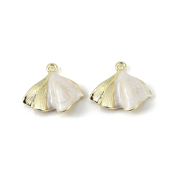 Белый Подвески из эмали и сплава, прелести рыбий хвост, долговечный, стойки покрытие, золотые, белые, 17.5x18.5x5 мм, отверстие : 1.6 мм