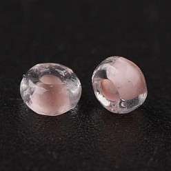 Розовый Fgb 6/0 круглый стеклянный бисер класса А, прозрачные цвета внутри, туманная роза, 4x3 мм, отверстие : 1 мм, Около 4500 шт / фунт