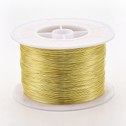 Golden Round Copper Jewelry Wire,Long-Lasting Plated,Golden,20 Gauge,0.8mm, about 360.89 Feet(110m)/500g