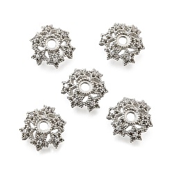 Платина Звездные латунные колпачки с микропаве из кубического циркония, стойки покрытие, долговечный, без свинца и без кадмия, платина, 11.5x3.5 мм, отверстие : 2.5 мм