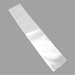 White Pearl Film OPP Cellophane Bags, Rectangle, White, 30x4cm, Unilateral Thickness: 0.035mm