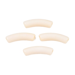 Светло-желтый Непрозрачные акриловые бусины, изогнутая трубка, светло-желтый, 32x9.5x8 мм, отверстие : 1.8 мм, Около 330 шт / 500 г