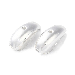 Silver Alloy Beads, Long-Lasting Plated, Curved, Silver, 18x7.5x6.5mm, Hole: 1.2mm