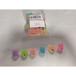 (52) Непрозрачная лаванда 30шт. 6 цвета светящиеся смоляные украшения в виде коалы, для украшения рабочего стола домашнего офиса, светится в темноте, разноцветные, 21x24x17 мм, 5 шт / цвет