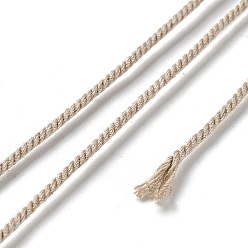 Antique White Polyester Twisted Cord, Round, for DIY Jewelry Making, Antique White, 1.2mm, about 38.28 Yards(35m)/Roll