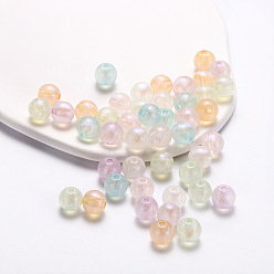 Mixed Color Transparent Acrylic Beads, Round, Mixed Color, 8mm, 50pcs/bag