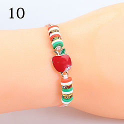 Bracelet 10 Colorful Christmas Tree & Santa Claus Bracelet and Necklace Set for Kids
