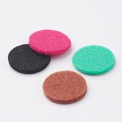 Colorful Fibre Perfume Pads, Essential Oil Diffuser Locket Pads, Flat Round, Colorful, 22.5x3mm, about 4pc/bag