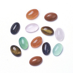Mixed Stone Natural & Synthetic Mixed Stone Cabochons, Oval, 6x4x2~3mm