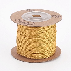 Goldenrod Nylon Cords, String Threads Cords, Round, Goldenrod, 1.5mm, about 27.34 yards(25m)/roll