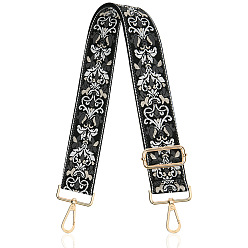 Gray Ethnic Style Embroidered Adjustable Strap Accessory, Gray, 130x5cm