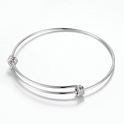 Color de Acero Inoxidable Brazalete expansible de acero inoxidable ajustable y resistente al deslustre., color acero inoxidable, 304 pulgada (2-3/8 mm)