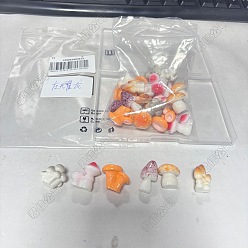 (52) Непрозрачная лаванда 30шт. 6 цвета, грибная тематика, декорации из смолы для демонстрации, для украшения домашнего офиса, разноцветные, 8.5~23x13~23.5 мм, 5 шт / стиль