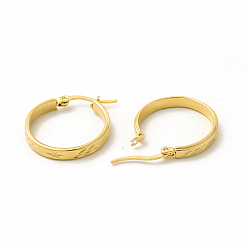 Золотой 201 серьги-кольца из нержавеющей стали в виде листьев с 304 булавками из нержавеющей стали для женщин, золотые, 23x26x2 мм, штифты : 0.6x1 мм