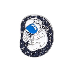 XZ1190 Fashionable Enamel Astronaut Brooch Pin for Space Lovers
