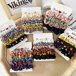Mixed batch Colorful Satin Hair Tie Set - Elegant and Versatile Hair Accessories for Ponytails and Buns.