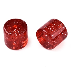 Коричневый Непрозрачная акриловая разделительные бусинки, колонка, коричневые, 11x12 мм, отверстие : 2.5 мм