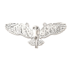 Antique Silver Tibetan Style Alloy Big Pendants, Cadmium Free & Lead Free, Owl for Halloween, Antique Silver, 30.5x70x3mm, Hole: 2.5mm, about 151Pcs/1000G