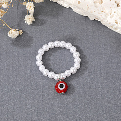 Red Ring Vintage Devil Eye Bracelet: Elegant and Versatile Pearl Hand Chain