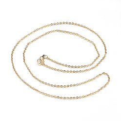 Golden 304 Stainless Steel Cable Chain Necklaces, with Lobster Claw Clasps, Golden, 19.6 inch(50cm), 1.8mm