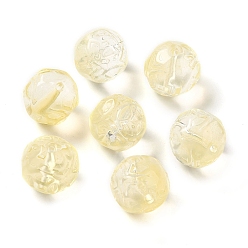 Yellow Transparent Glass Beads, Cube, Yellow, 12x12x12mm, Hole: 1.4mm